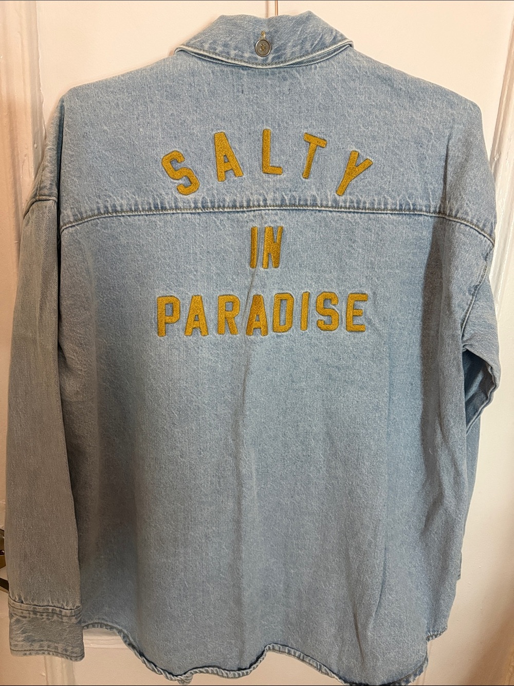 Light Blue Denim Button-Down Shirt